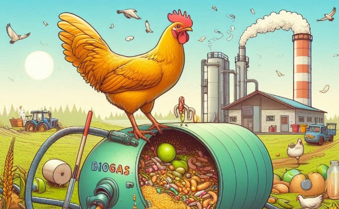 Biogas production from organic fraction of MSW and layer manure by Papop