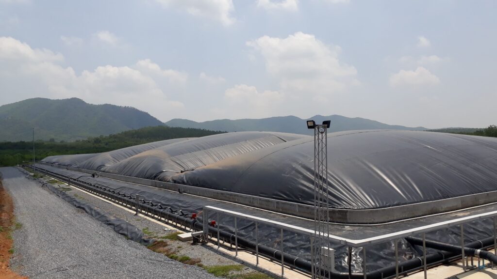 Anaerobic wastewater treatment using UASB pond for biogas production